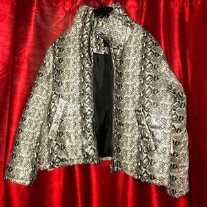 NEW Forever 21 Snake Print Jacket, Size L